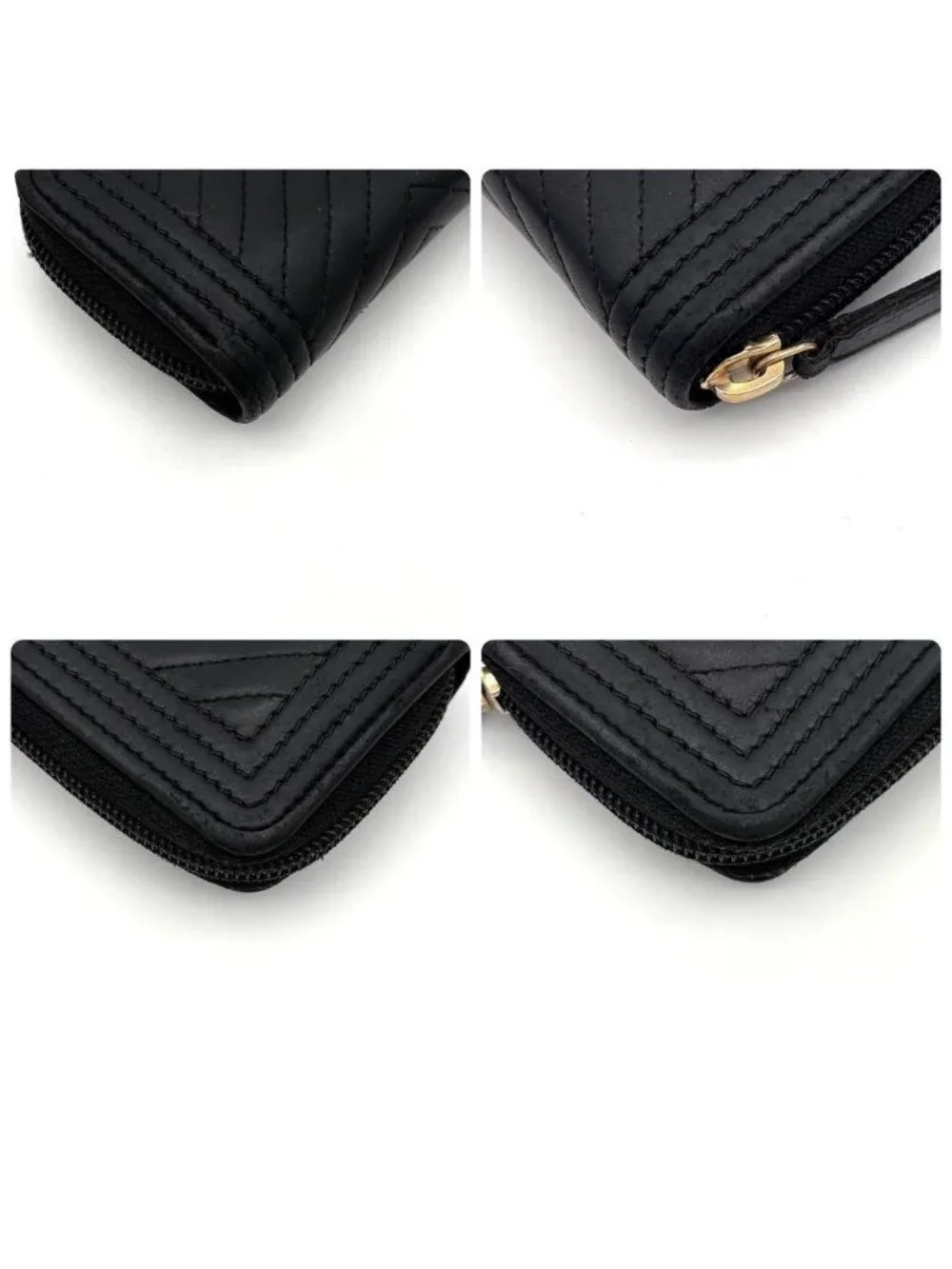 Chanel Boy She Blanc Coin Case Black Lambskin
